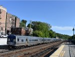 MNR Train # 749 arriving into Hastings-on-Hudson Station with an M7A set heading to Croton-Harmon